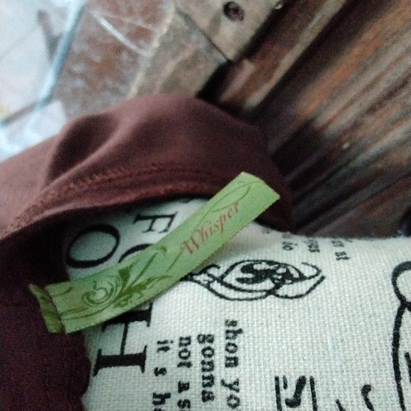 Women's 6 button front jersey top with rolled short sleeves size Small by Whispe - Picture 6 of 6